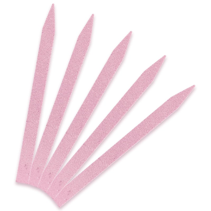 Rolabling 5 PcsSet Pink Stone Nail File Nail Buffer VShaped Nail Cuticle Remover Manicure Tools